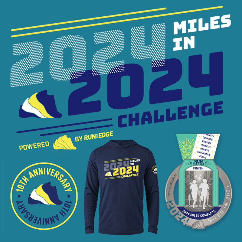 Run the Year 2024 Miles in 2024 Challenge Run/Walk/Step/Move